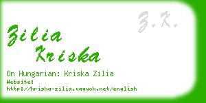 zilia kriska business card